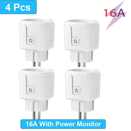 Smart Plug WiFi Socket EU 16A/20A Power Monitor Timing Function Tuya SmartLife APP Control Work with Alexa Google Home Alice