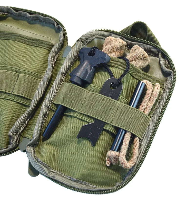 Large Size Flint Lighter Set Wooden Handle Magnesium Stick Outdoor Survival and Rescue Equipment Camping EDC Tool