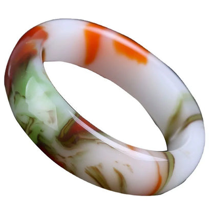 Wholesale Outer Mongolia Material Red Jasper Jade Bracelet Agate Color Bracelet Glass Bracelet Women's Jade Bracelet