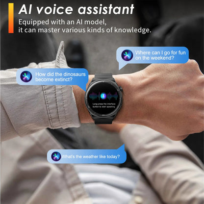 Pinteek Smart watch with AMOLED screen, call, message reminder, music control and other functions, compatible with ios/android