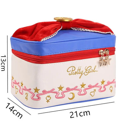 Sailor Moon Large Handheld Capacity Makeup Bag Storage Bag Travel Portable Waterproof Toiletry Bag Messenger Bag Shoulder Bag
