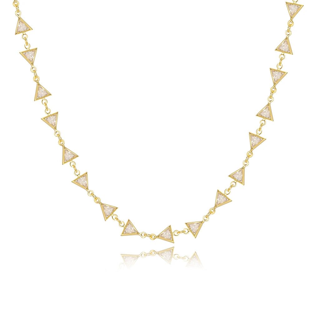 Boho Multicolor Crystal Stone Link Chain Necklace For Women Fashion Gold Color Multilayered Beaded Necklaces Party Jewelry