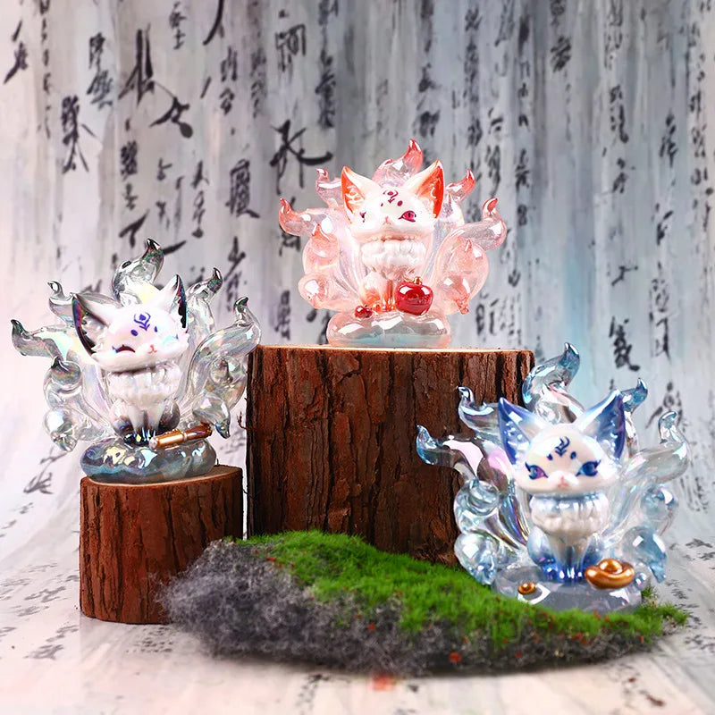 Creative China-Chic Nine Tailed Fox Fairy Blind Box Chaozhou Play Doll Desktop Decoration Mysterious Surprise Box Birthday Gift