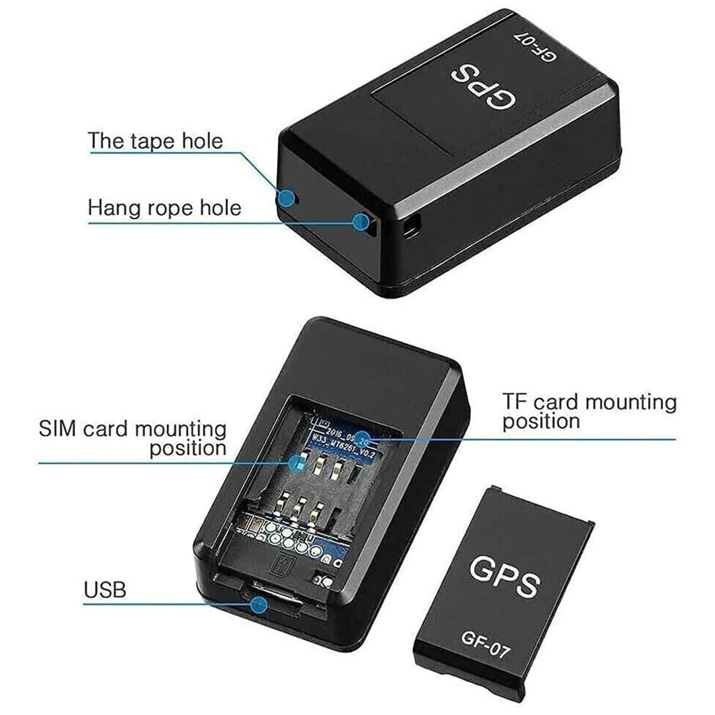 1~20PCS GF-07 GPS Car Tracker Real Time Positioner Strong Magnetic SIM Message Positioner Anti-lost Locator Portable GPS Tracker
