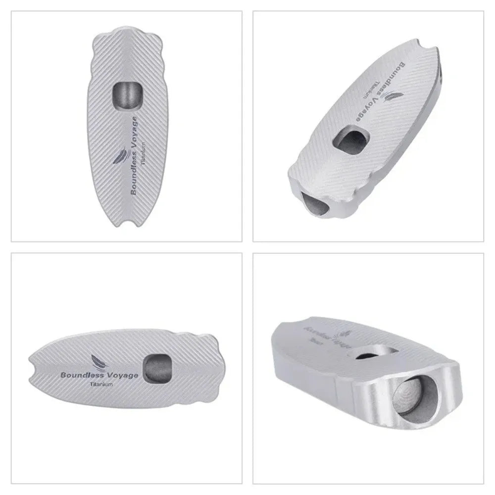 Titanium Survival Whistle Anti-Corrosion Compact Emergency Exploring Accessories Rust-Proof Emergency Exploring Accessories