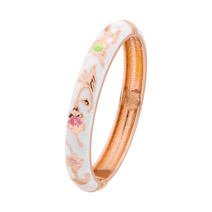 Cloisonne Bangles For Women Bracelet On Hand Flower Enamel Jewelry Women's Hand Bracelets Female Bangle Mother's Day Gifts Wife