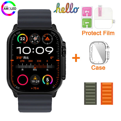 2025 Hello Watch 3 Plus Ultra Upgrade SmartWatch Original 49mm AMOLED 4G ROM NFC GPT Compass Photo Album Local Music Men Watch
