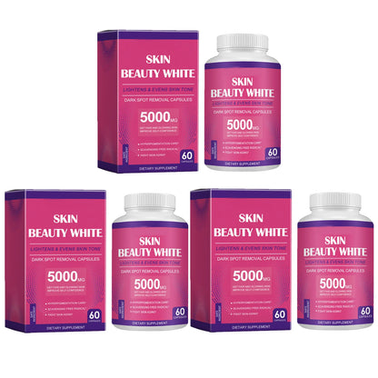 5000mg Glutathione Collagen Antioxidant Brightening Capsules, Remove Spots Wrinkle, Anti-Aging,Skin Care Quick Whitening