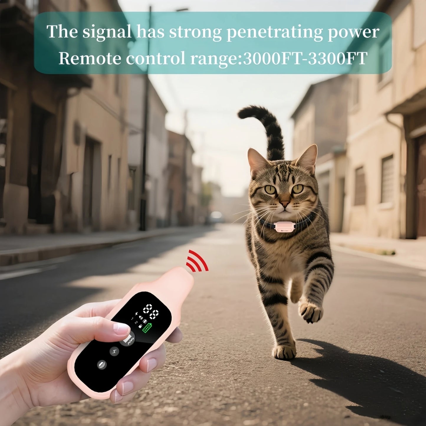 YHLC 800m Cat Anti Meowing Collar, Automatic No Shock Vibration Collar for Cats, Cat Trainer Designed Collar for Stop Meowing