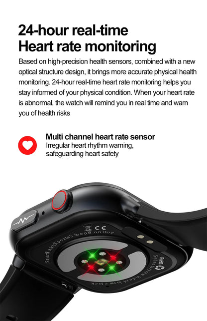 2025 Medical Grade ECG+PPG Smart Watch – Blood Sugar & Health Monitor