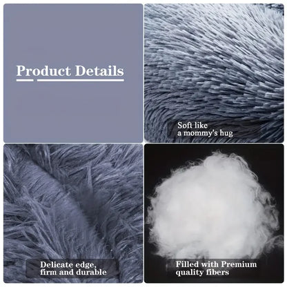 Plush Warm Round Large Dog Bed Winter Soft Puppy House Medium Cat Sofa Sleeping Bed Elastic Small Dog Kennel Nest Accessories