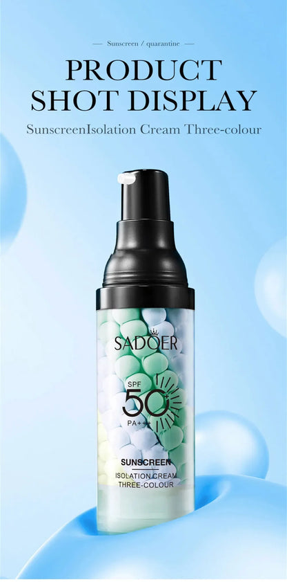 SPF50+ Makeup Primer Moisturizing Isolation Cream Invisible Pores Facial Base Brighten Correcting Skin Tone Refreshing Cosmetics