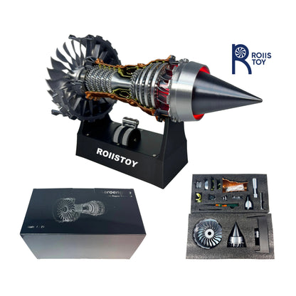 Turbojet Engine Model Kit Adjustable Speed Tail Flame Simulation for DIY Assembly and Science Projects