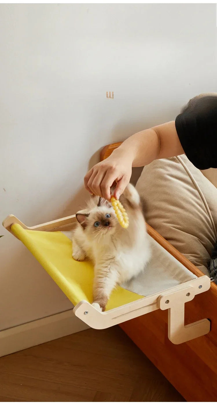 Pet Cat Hammock Kitty Bed Detachable Easy To Clean Suitable for Small Cats/dogs Bedhead Balcony Window Frame Cat Nest