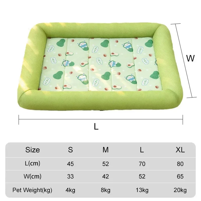 Summer Cooling Pet Cat Bed Cushion Ice Pad Dog Sleeping Square Mat for Puppy Dogs Cats Pet Kennel Top Quality Cool Cold