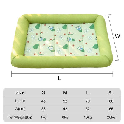 Summer Cooling Pet Cat Bed Cushion Ice Pad Dog Sleeping Square Mat for Puppy Dogs Cats Pet Kennel Top Quality Cool Cold