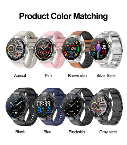 2025 New Men Health Expert Smart Watch Blood Pressure Blood Lipid Uric Acid ECG+PPG Body Temperature NFC HD Bluetooth Call Watch