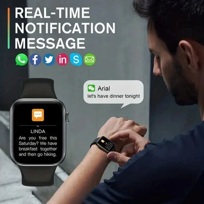 2025 Smartwatch - 1.73" Screen Bluetooth Call Blood Oxygen Monitor