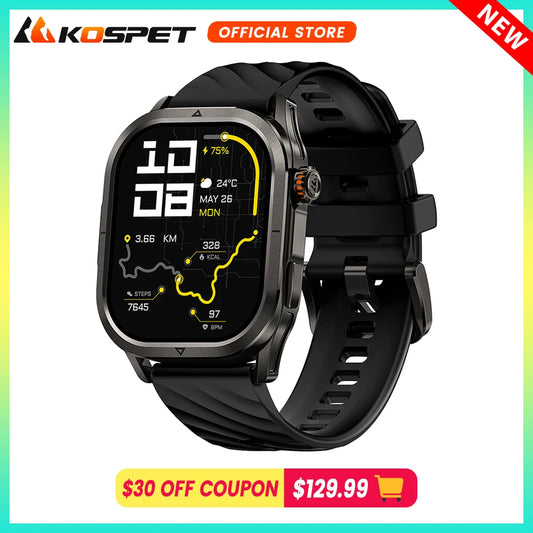 KOSPET MAGIC P10 GPS Smart Watch For Men Women 180 Sport Modes 5ATM IP69K Waterproof Anti--fingerprint Touchscreen Dual-band ALI
