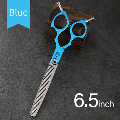 FIRELION Professional 440C 6.0/6.5 Inch Colorful Dog Grooming Scissors Pet Curved Scissors for Cutting Dogs Hair