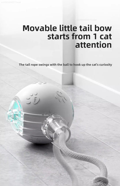 Xiaomi POPO Smart Automatic Cat Teasing Ball Indoor Pet Interactive Rolling Ball Electric Pet Ball Toy Simulated Tail For Cats