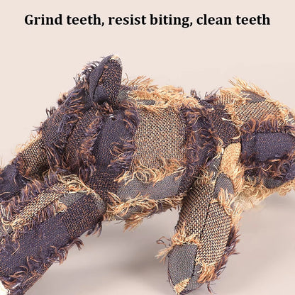 Dog Toy Dog Companion For Heavy Chewers Indestructible Plush Dog Toy For Large Dogs Indestructible Sturdy Bear Dog Squeaky Toy