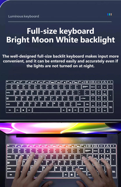 CARBAYTA 11th Gen Laptop  Intel Celeron N5095 Windows 11 Pro Up to 32GB RAM  128GB-2TB SSD 2.4G/5G WiFi + BT  Cute Pink Keyboard