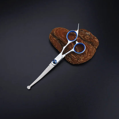 Safty Pet Grooming Scissors Round Head Professional Stainless Steel Dog Hair Scissors Pets Shears Animal Cutting Portable Set