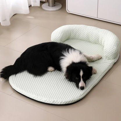 Breathable Spring Summer Cooling Large Dog Bed Ati-slip Cat Bed with Pillow Ice Silk Fabric Dog Bed for Small Dog Cushion Pet