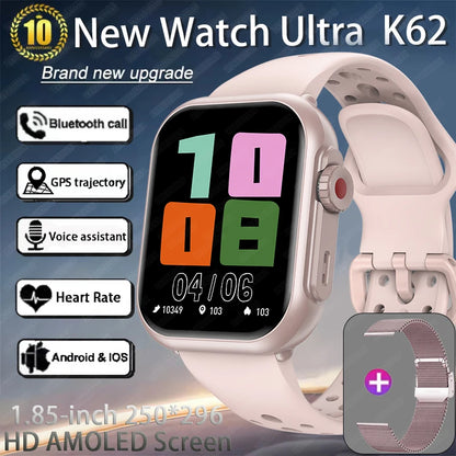 For Apple Watch Ultra 2 1000 mAh Smart Watch Men Women 1.85-inch HD Full Touch Screen IP68 Waterproof Bluetooth Call Smartwatch