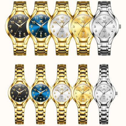 OLEVS 3650 Men Ladies Watch Original Luxury Quartz Watch Waterproof Luminous calendar Stainless Steel Men's brand watches