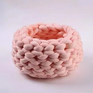 Weave Pet Nest Thick Line Dog Kennel Diameter 30-60cm Warm Detachable Washable Round Cat Bed Four Seasons Available Pet Supplies