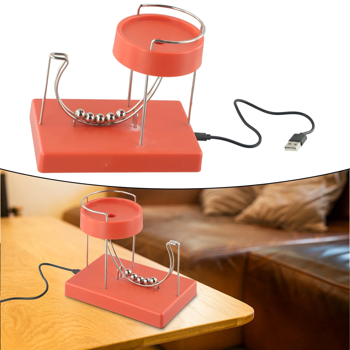 Art Perpetual Motion Machine Plastic Art Motion Inertial Automatic Creative Infinite Jumping Table Toy Home Table Decoration