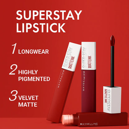 Maybelline Kiss Peach Kiss #210N Long-Lasting Color Boost Matte Liquid Lipstick for Women Resistant to Smudging And Fading