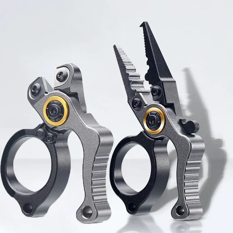 MuqiNush Fishing Tool Stainless Steel Wire Cutter Tong Hook Remover Braided Scissor Knife Forked Ring Openers Outdoor Multitool