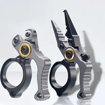 MuqiNush Fishing Tool Stainless Steel Wire Cutter Tong Hook Remover Braided Scissor Knife Forked Ring Openers Outdoor Multitool