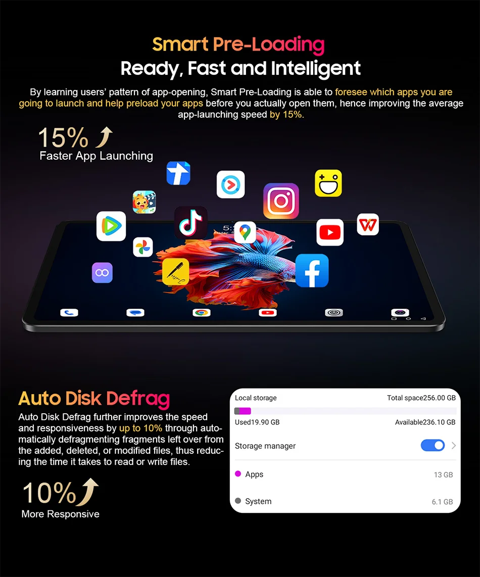 Blackview Tab 18 Tablet - 12" 2.4K FHD+ Display 8GB 256GB MTK Helio G99 8800mAh Pressure Sensitivity