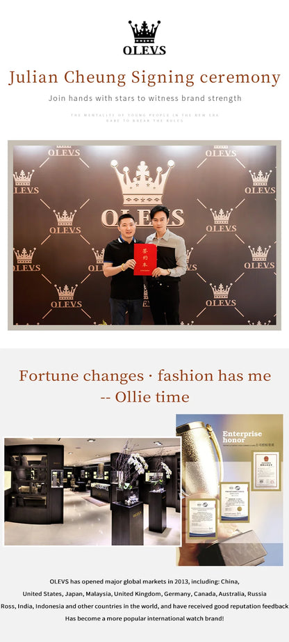 OLEVS Best Selling Fashion Stainless Steel Quartz Ladies Watch Luxury Dual Calendar Luminous Waterproof Elegant Watch for Women