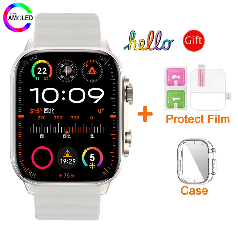 2025 Hello Watch 3 Plus Ultra Upgrade SmartWatch Original 49mm AMOLED 4G ROM NFC GPT Compass Photo Album Local Music Men Watch
