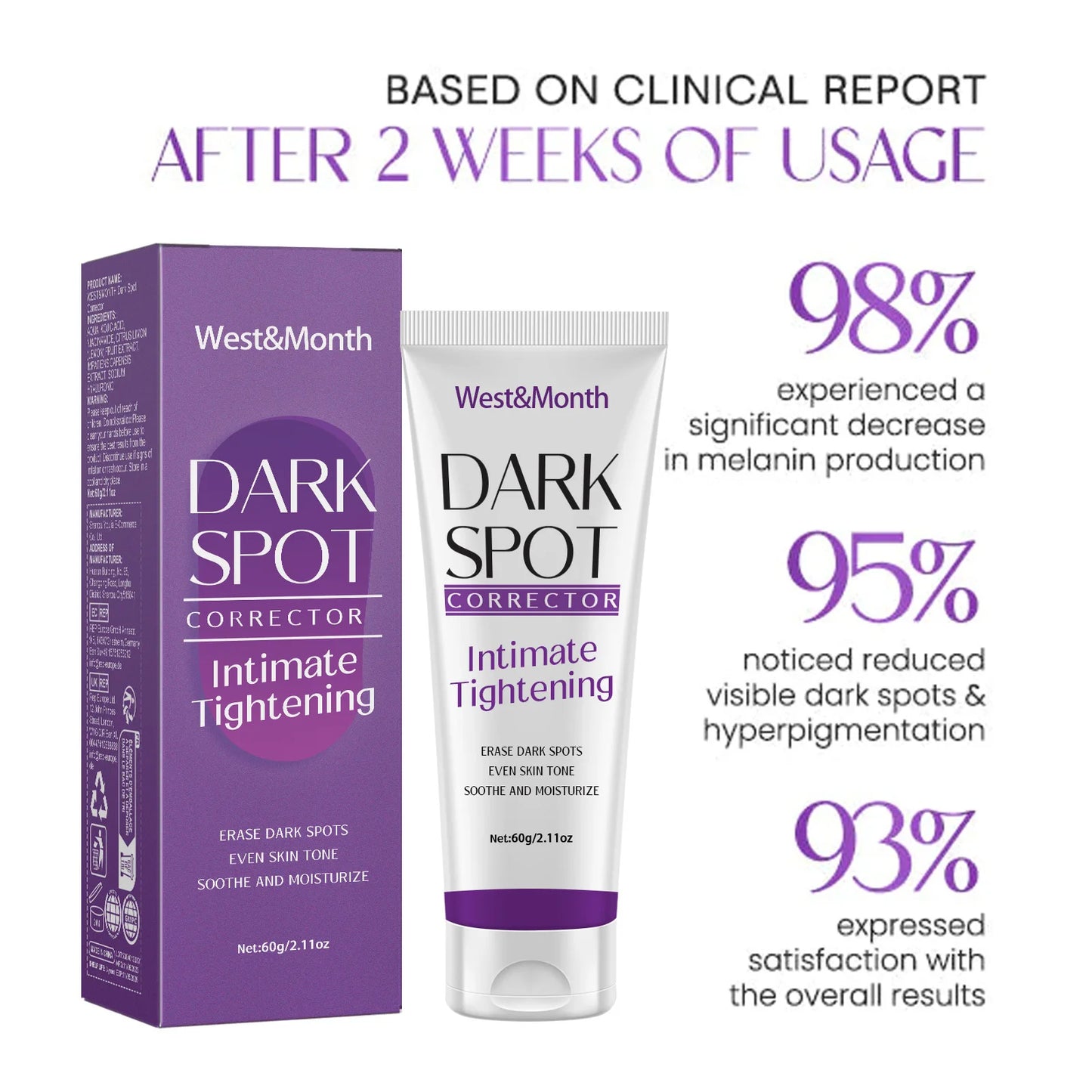 Body Whitening Lotion Dark Spot Remover For Underarms Knees Elbows Melanin Bleaching Lightening Skin Moisturizing Cream 60g