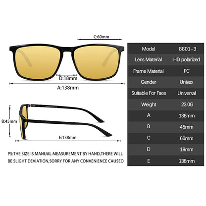 Fashion Men  Night Vision Glasses Women  Yellow Lens Anti-Glare Goggle Night Driving Sunglasses Eyewear  UV400