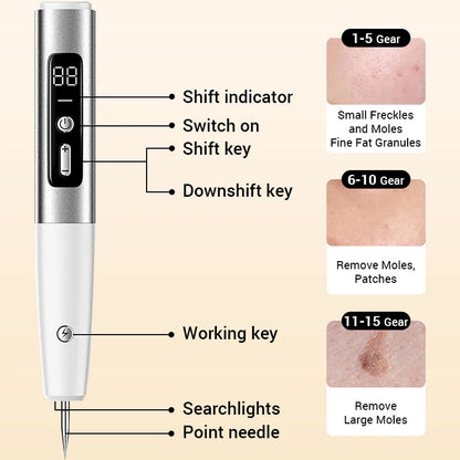 Laser Plasma Pen Mole Wart Skin Tag Remover Black Dots Freckle Dark Spot Wart Eliminator Papilloma Nevus Remover Plasma Pen