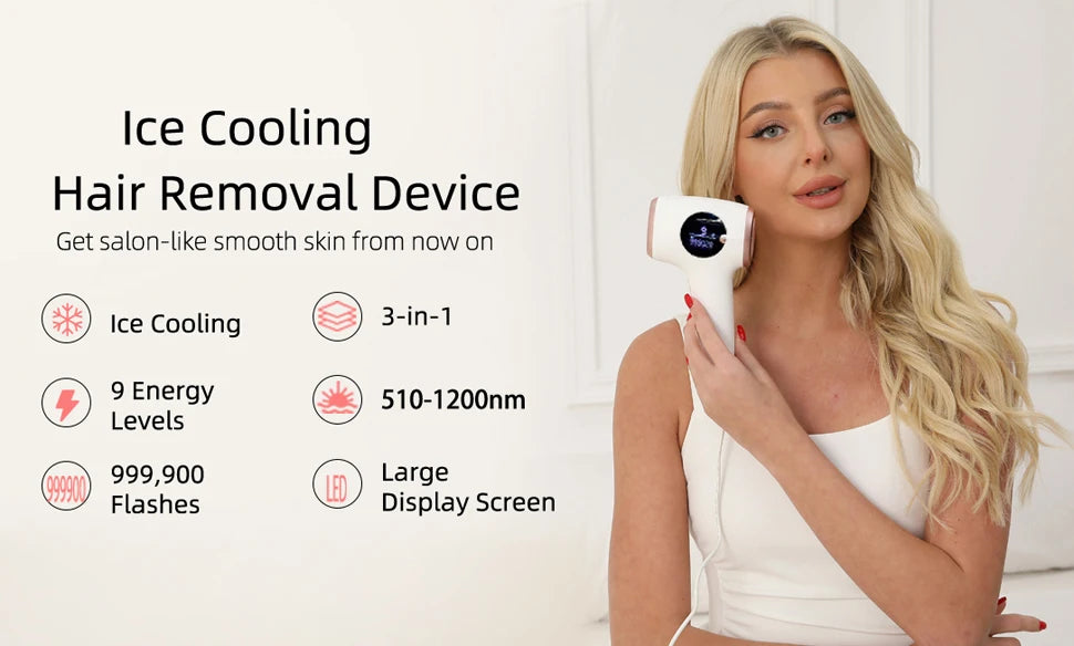 Home Use Ipl Machine Epilation Laser Ice Cooling Professional Portable Laser Hair Removal Machine