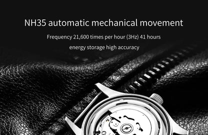 ADDIESDIVE Watches For Men Luxury Business Leisure Automatic Mechanical Men's Watch Fluorescent Waterproof NH35A 316L Stainless