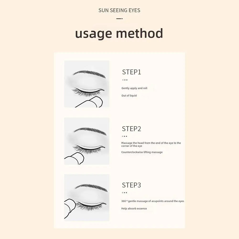 8ML VC Lutein Eye Essence Oil Eye Roller Ball Removes Dark Circles Dullness Eraser Eye Bag Fade Fine Line Nourishing Eye Care