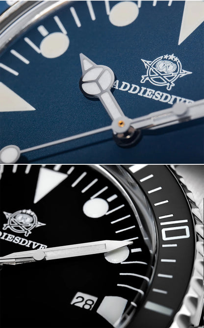 ADDIESDIVE Luxury Men's Analog Watch BGW9 Luminous Ceramic Bezel Bubble Mirror Glass Diver's Watch 200m Quartz Watches AD2068