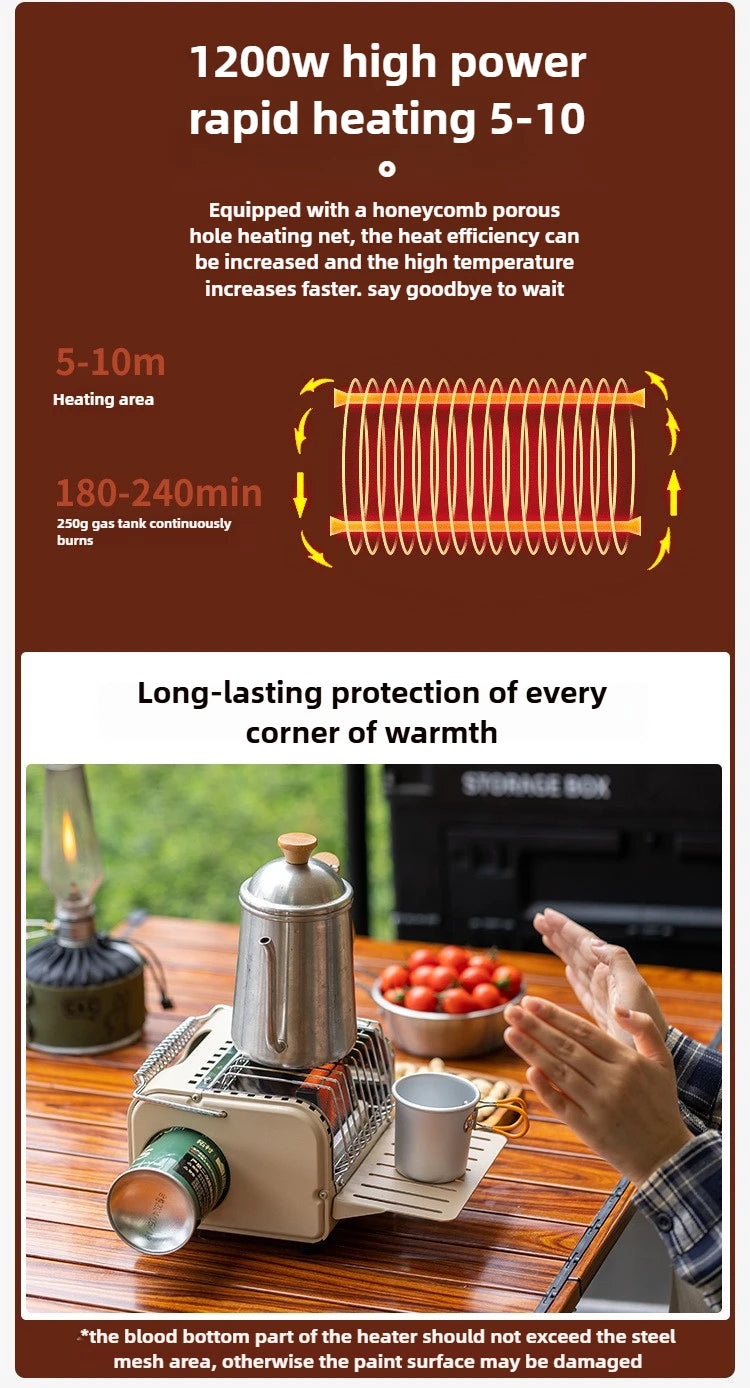 Outdoor Mini Heating Stove Camping Gas Stove Fishing Camping Heater Outdoor Portable Car 2024 Winter Camping Outdoor Supplies