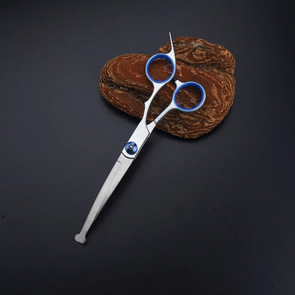 Safty Pet Grooming Scissors Round Head Professional Stainless Steel Dog Hair Scissors Pets Shears Animal Cutting Portable Set