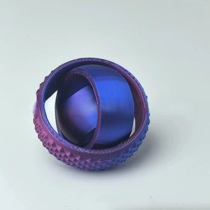 New 3D Printed Rotating Ball Toy O-Shaped Universal Fingertip Gyroscope Gravity Rotation Anxiety Relief Decompression Cool Toy