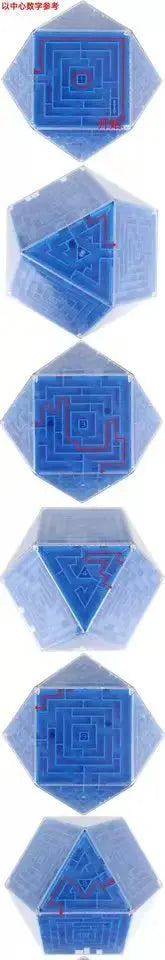 Mini Burn Brain Color 3D Puzzle Cube Maze Box Bead Magic Game intelligent Educational Pocket Fingertip Toy Gift for Kid Adult